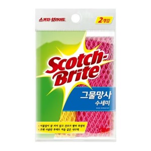 스카치브라이트_그물망사수세미_(30*30cm_2매입)_12g/pk